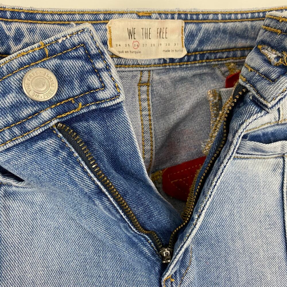 We The Free - Free People Firecracker Flare Jeans - Mid Stone Wash - Size 26 - Picture 10 of 11